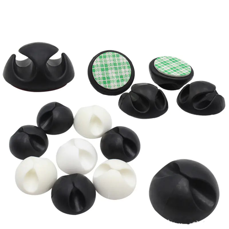 USB Cable Management Hub with Self-Adhesive Clips