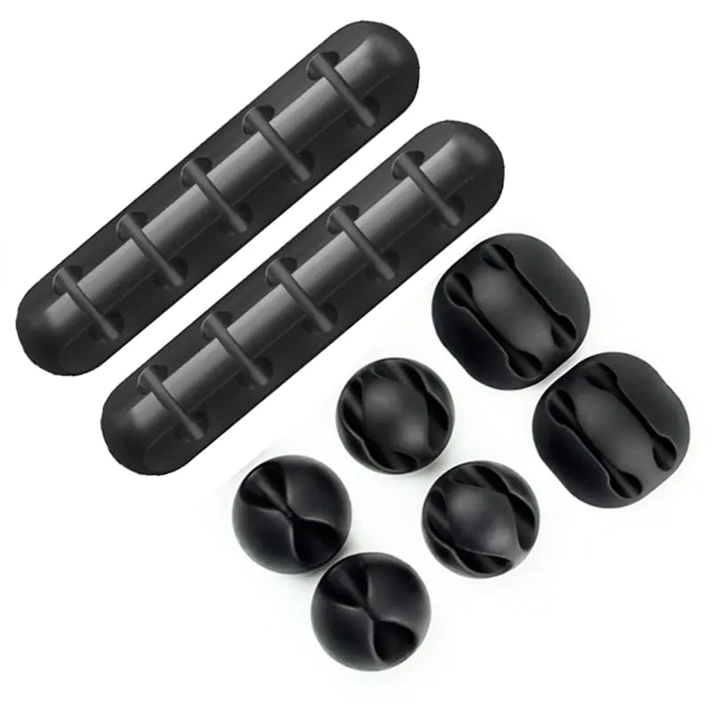 USB Cable Management Hub with Self-Adhesive Clips