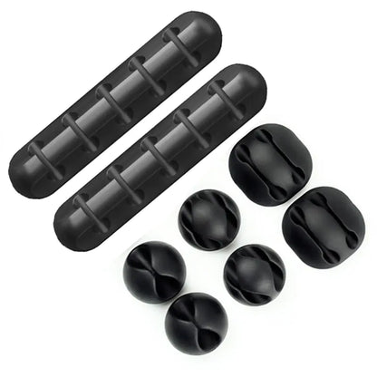 USB Cable Management Hub with Self-Adhesive Clips