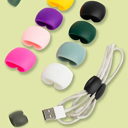 Stylish 10pcs Random Color Data Cable Organizers
