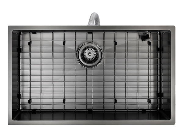 Aspen PVD 700mm Single Kitchen Sink - Gun Metal