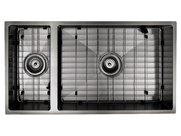 Aspen PVD 550/200mm Dual Kitchen Sink - Gun Metal