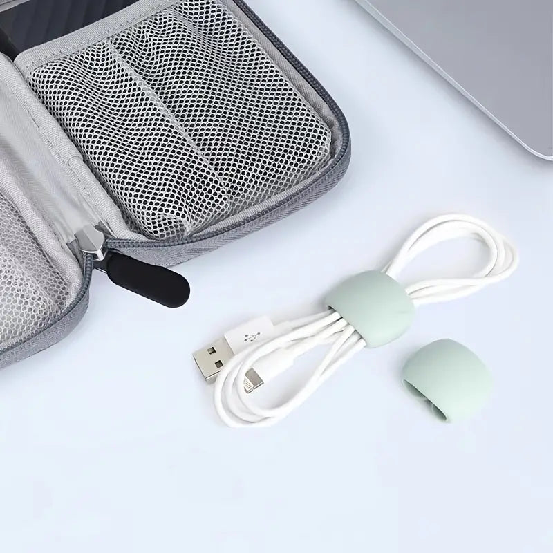 Stylish 10pcs Random Color Data Cable Organizers