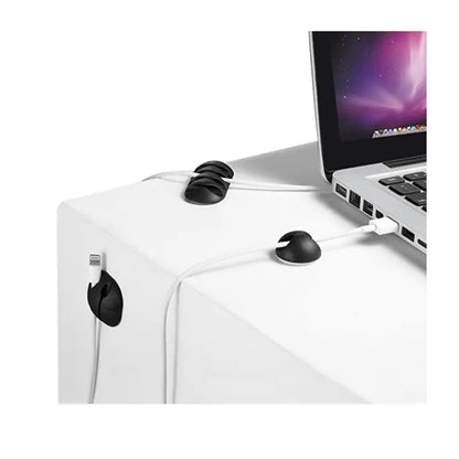 USB Cable Management Hub with Self-Adhesive Clips