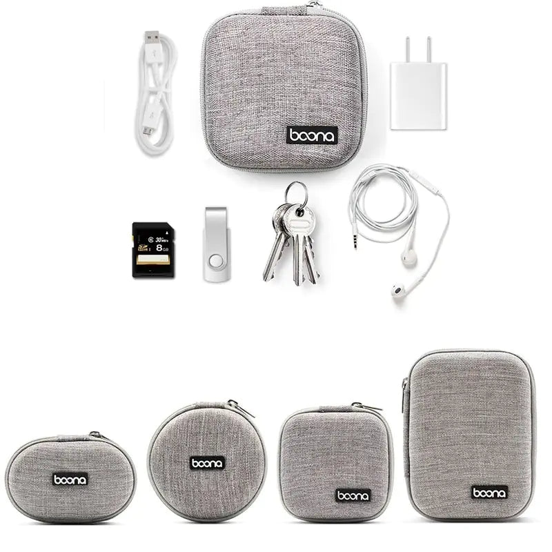 Portable Multifunctional Earphone and Cable Storage Bag