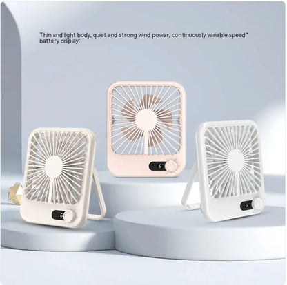 Mini Portable Ultra-thin Desktop Fan Rechargeable