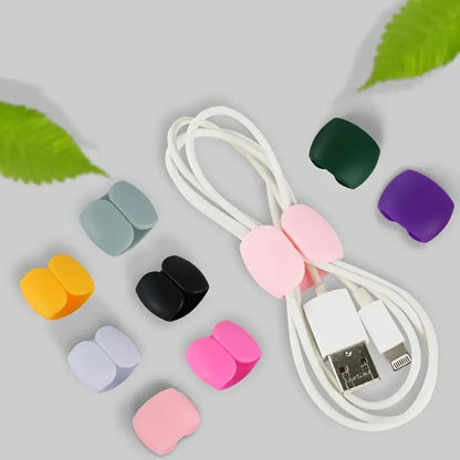 Stylish 10pcs Random Color Data Cable Organizers