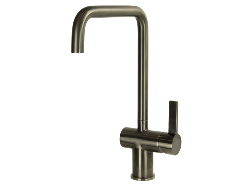 Urban Gooseneck Gun Metal Kitchen Mixer-Kitchen Mixer-Contemporary Tapware