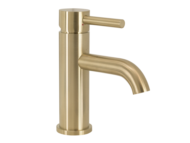 Scarab Standard Basin Mixer Brushed Gold-Basin Mixer-Contemporary Tapware