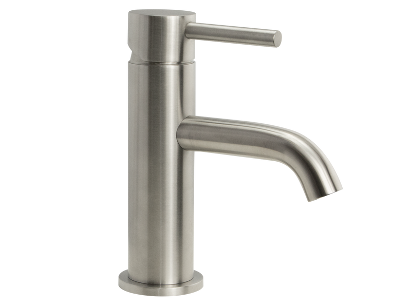 Urban Standard Basin Mixer Brushed Stainless Steel-Basin Mixer-Contemporary Tapware