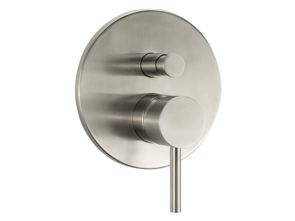 Urban Shower Divert Mixer Brushed Stainless Steel-Shower Mixer-Contemporary Tapware