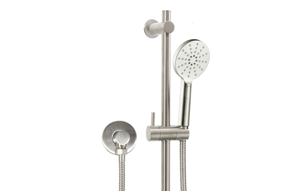 Urban Slide Shower 3 Function Handshower Brushed Stainless Steel-Shower Tower-Contemporary Tapware