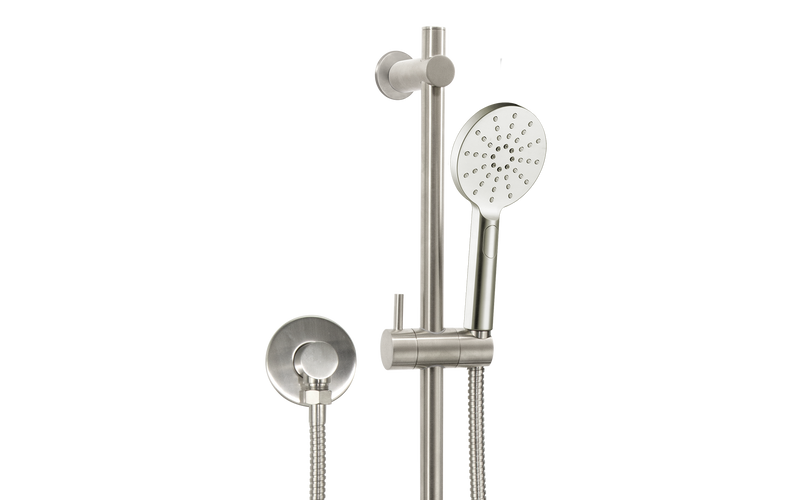 Urban Slide Shower 3 Function Handshower Brushed Stainless Steel-Shower Tower-Contemporary Tapware