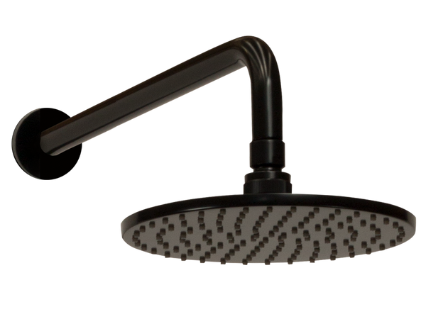 Carbon Rain Shower with Wall Arm-Shower Head-Contemporary Tapware