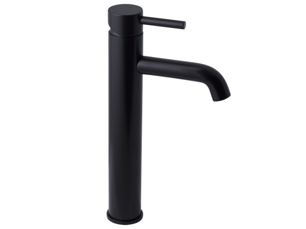 Carbon Tall Basin Mixer Black-Basin Mixer-Contemporary Tapware