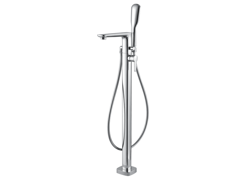 Modern Floor Mount Bath Mixer and Shower Set-Shower / Bath Mixer-Contemporary Tapware