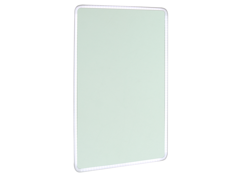 600x1000mm Gloss White Mirror with LED Rim lights-Mirror-Contemporary Tapware