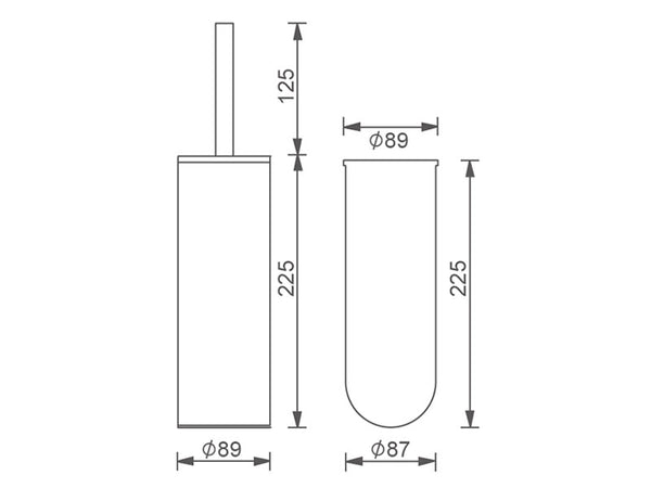 Colab Toilet Brush Round-Toilet Brush-Contemporary Tapware