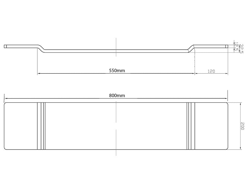 iStone 800mm Bath Tray Matte White-Vanity Top-Contemporary Tapware