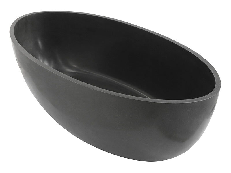 Quila Free Standing Bath 1700mm Carbon Quartz Stone Resin-Bath-Contemporary Tapware