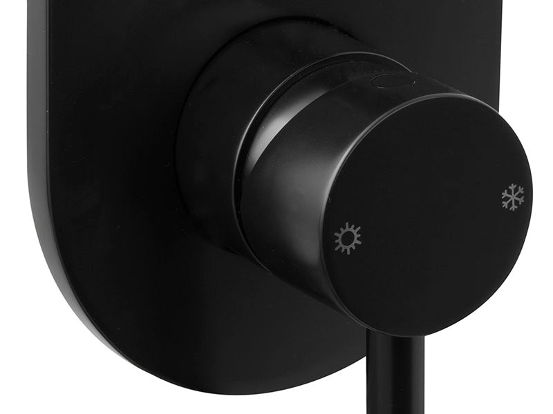 Carbon Shower Divert Mixer Black-Shower / Bath Mixer-Contemporary Tapware