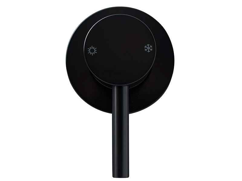 Carbon Round Shower or Bath Mixer Black-Shower / Bath Mixer-Contemporary Tapware