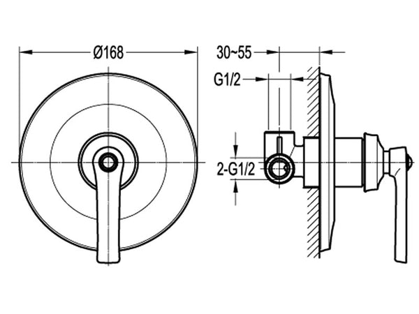 Liberty Shower or Bath Mixer-Shower / Bath Mixer-Contemporary Tapware