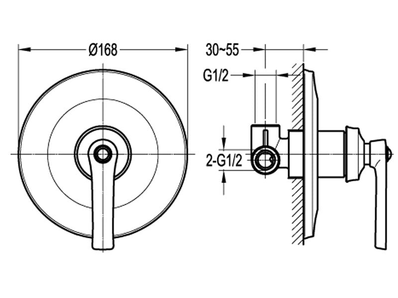 Liberty Shower or Bath Mixer-Shower / Bath Mixer-Contemporary Tapware