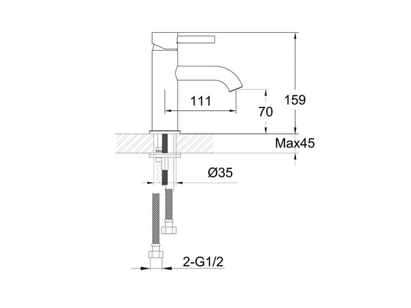 Scarab Standard Basin Mixer Brushed Gold-Basin Mixer-Contemporary Tapware