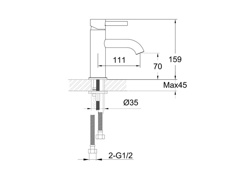 Scarab Standard Basin Mixer Brushed Gold-Basin Mixer-Contemporary Tapware