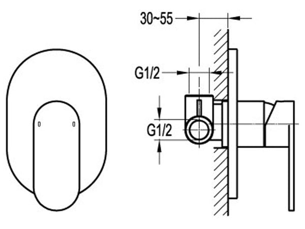 Smart Shower or Bath Mixer-Shower / Bath Mixer-Contemporary Tapware