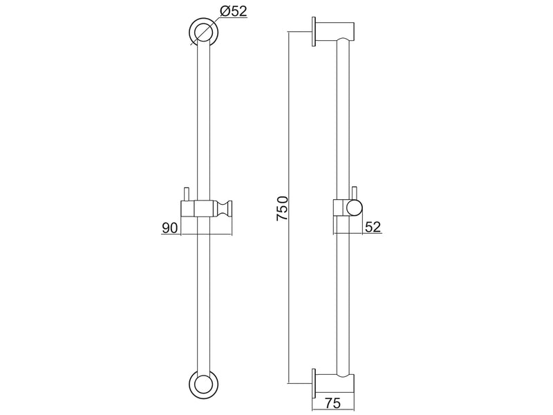 Urban Slide Shower 3 Function Handshower Brushed Stainless Steel-Shower Tower-Contemporary Tapware