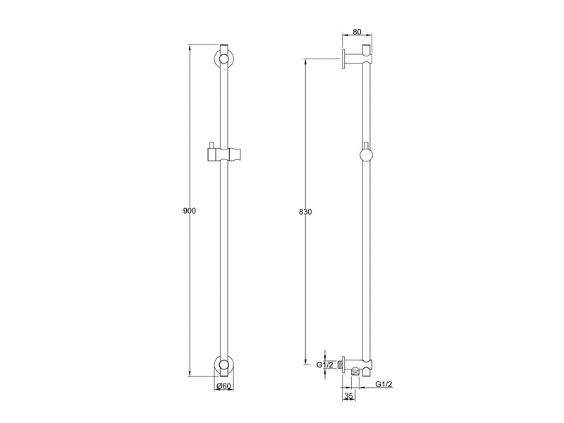 Scarab Slide Shower 3 Function Handshower Brushed Gold-Shower Tower-Contemporary Tapware