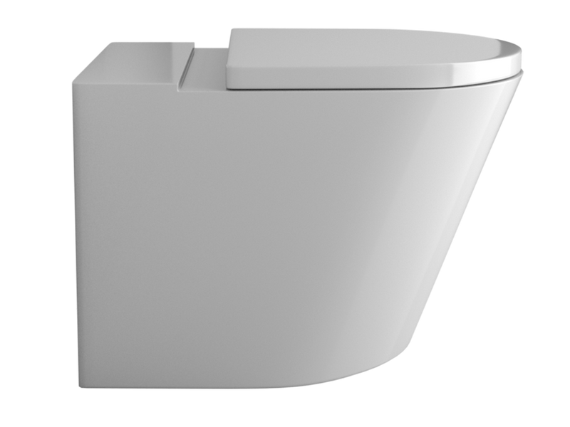 Vivo Floor Mounting Pan Thick Seat Rimless-Toilet-Contemporary Tapware