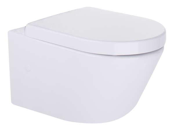 Vivo Verotti Wall Hung Pan Thick Seat Rimless-Toilet-Contemporary Tapware