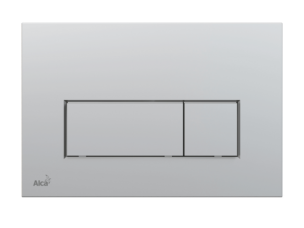 Alcaplast frameless cistern + brushed chrome faceplate-Toilet Faceplate-Contemporary Tapware