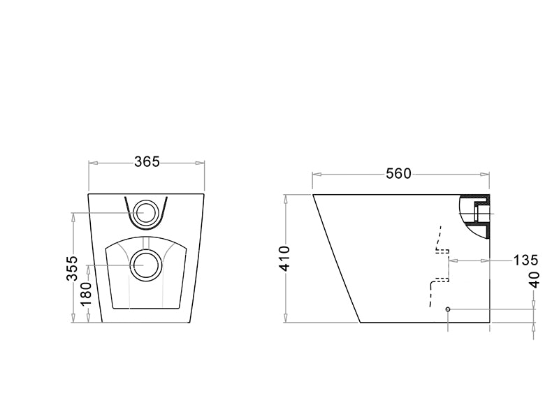 Vivo Floor Mounting Pan Thick Seat Rimless-Toilet-Contemporary Tapware