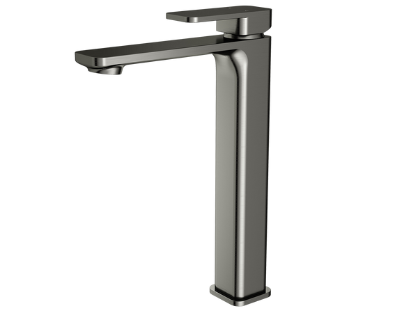 Flint Tall Basin Mixer Gun Metal-Basin Mixer-Contemporary Tapware