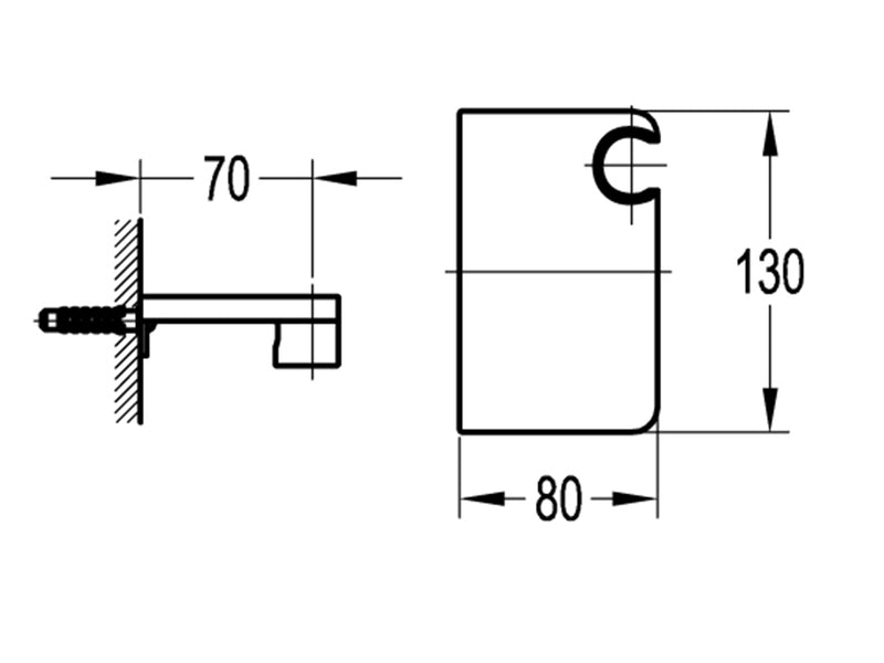 Hand Shower bracket & Shelf-Shelf-Contemporary Tapware