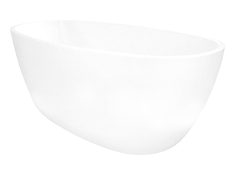 Coco Free Standing Bath 1600mm Gloss White Acrylic-Bath-Contemporary Tapware