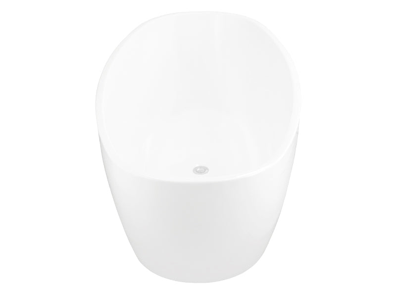 Coco Free Standing Bath 1600mm Gloss White Acrylic-Bath-Contemporary Tapware