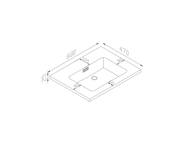 Kzoao 600mm Honed White Lexus Top-Basin-Contemporary Tapware