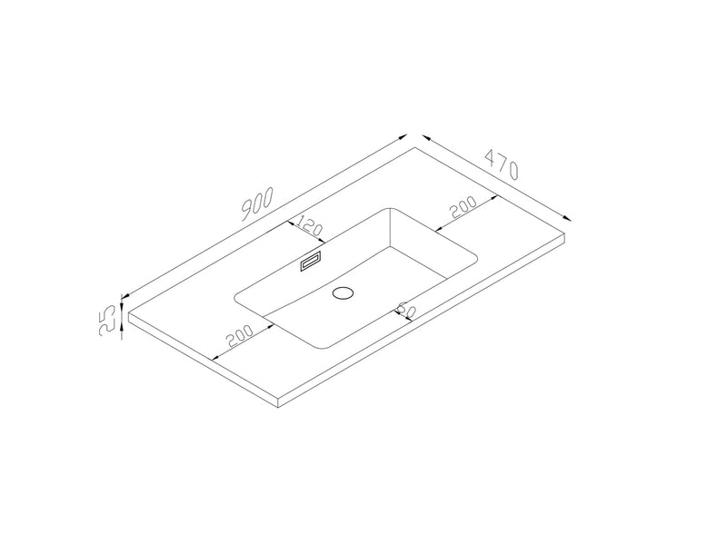 Kzoao 900mm Honed White Lexus top-Basin-Contemporary Tapware