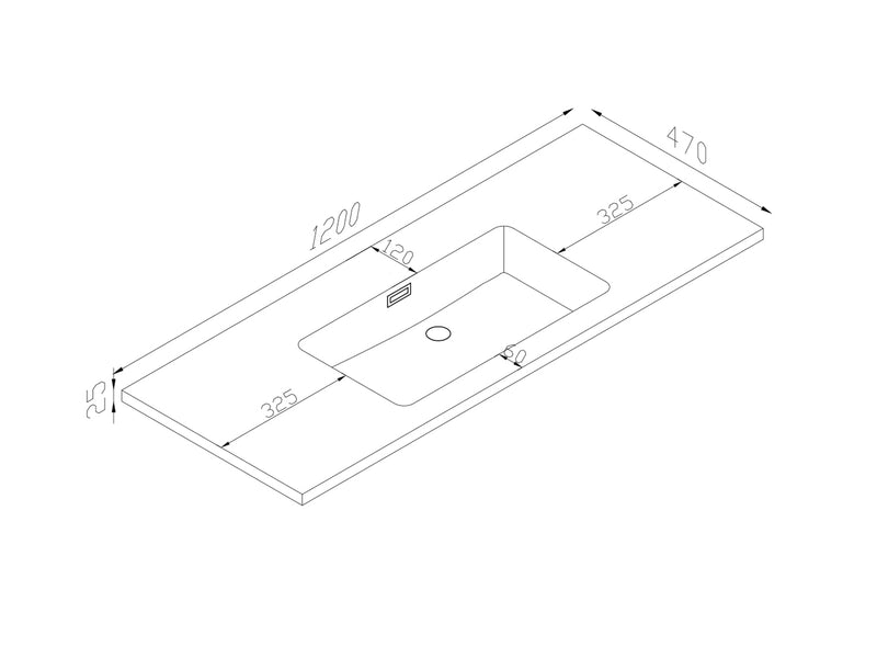 Kzoao 1200mm Honed White Lexus top-Basin-Contemporary Tapware