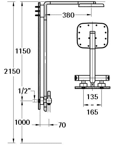 Modern Shower Tower With Mixer-Shower Tower-Contemporary Tapware