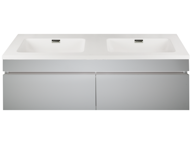 Kzoao 1200mm dual basin white vanity-Basin-Contemporary Tapware