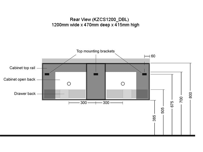 Kzoao 1200mm dual basin white vanity-Basin-Contemporary Tapware