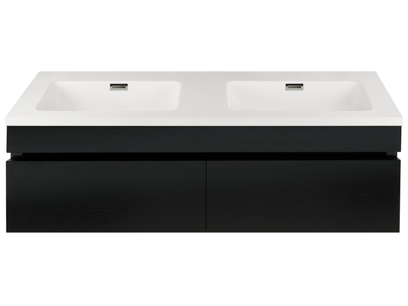 Kzoao 1200mm dual basin black vanity-Basin-Contemporary Tapware