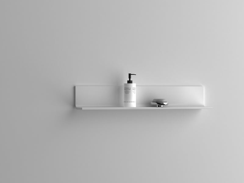 iStone flippable 900mm glossy white shelf-Shower Shelf-Contemporary Tapware