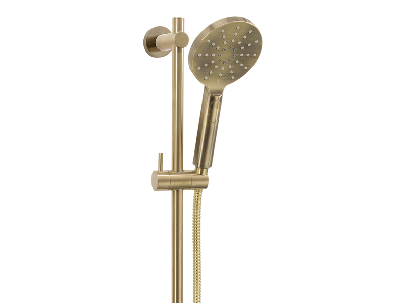 Scarab Slide Shower 3 Function Handshower Brushed Gold-Shower Tower-Contemporary Tapware